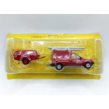 Renault Express CSP Brive Correze Straż Pożarna + Przyczepka Motopompa - skala 1:43 - Hachette